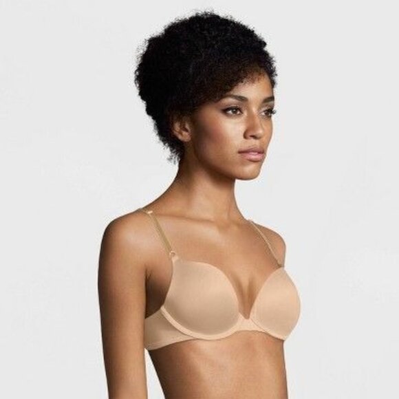 2-Pack Lightly Lined T-Shirt Bras In Black & Nude With Adjustable Straps & Lace - Picture 6 of 9